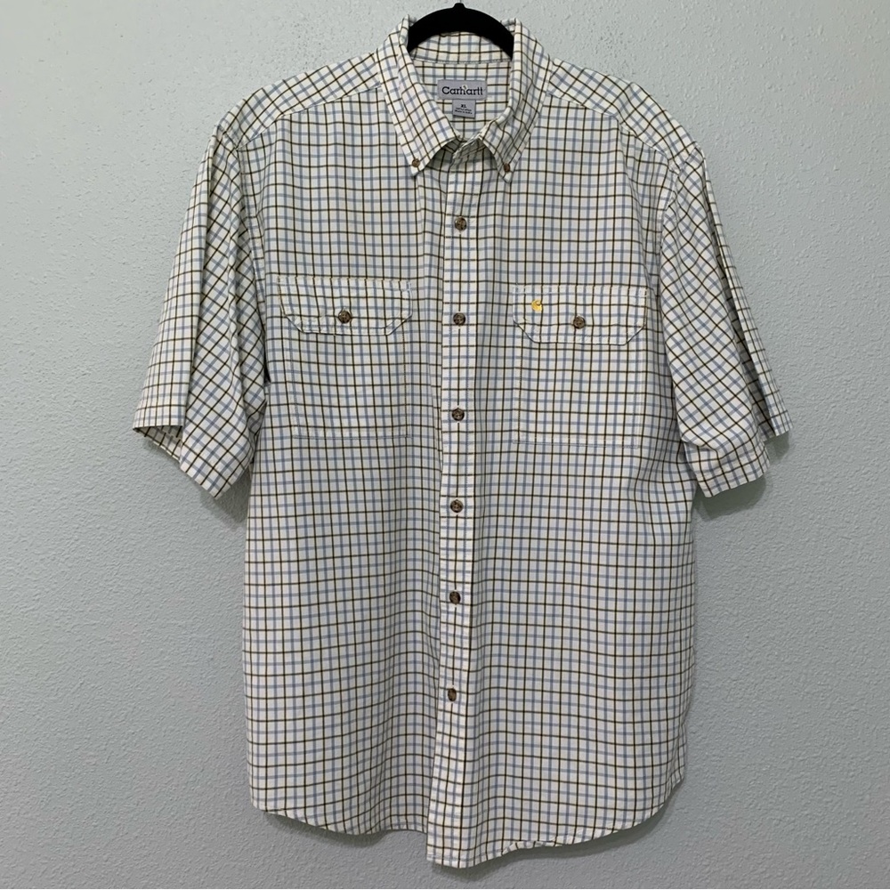 Carhartt plaid short sleeve shirt